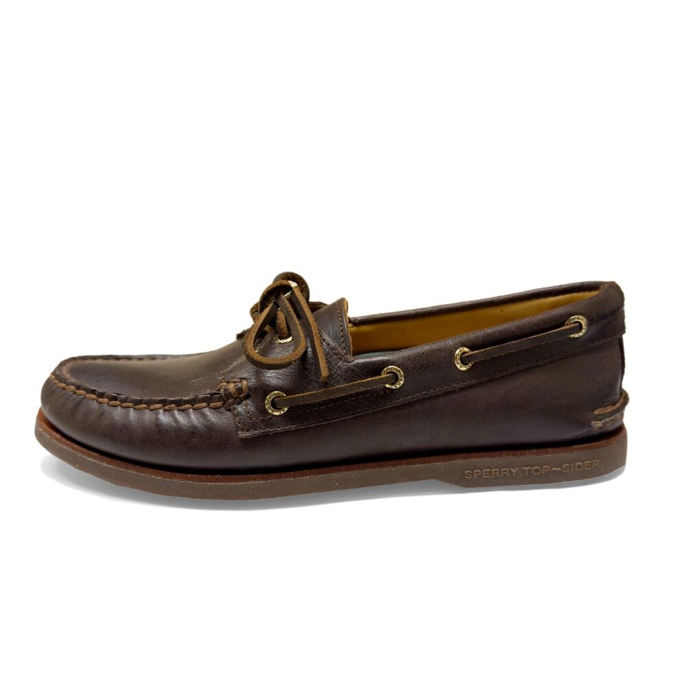 Men's Sperry Top Sider 2 Eye Gold Cup Collection Boat Shoes Size 8.5 M Brown - Picture 7 of 14